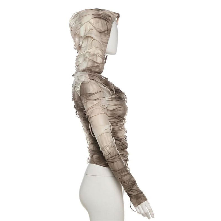 Hoodie long sleeve tie dye top  | Festival Outfits Women