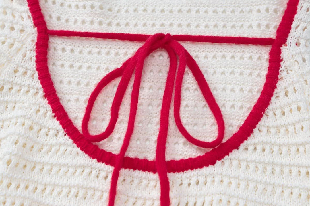 U neck backless knitted self tie cami maxi dress  | Festival Outfits Women-final-sale