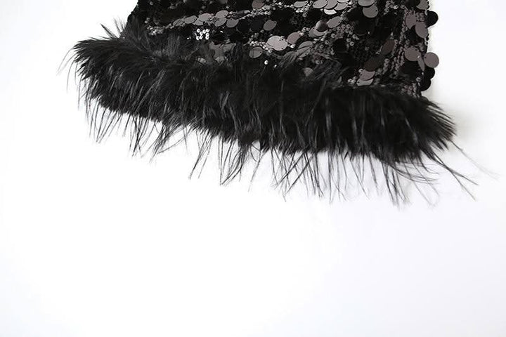 Glitter fluffy A line mini skirt  | Festival Outfits Women