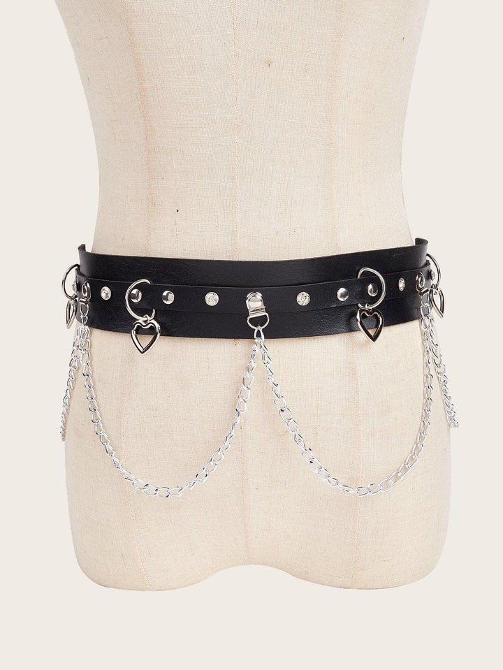 Layered metal chain adjustable corset  | Festival Outfits Women