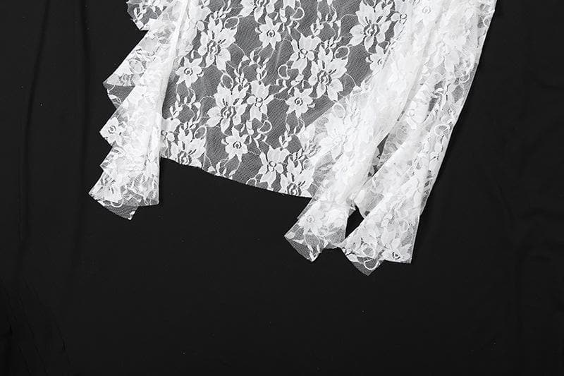 Sweetheart neck lace ruffle see through cami midi dress  | Festival Outfits Women