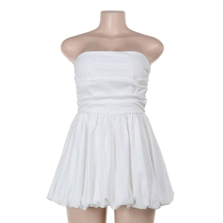 Backless ruched tube mini dress  | Festival Outfits Women