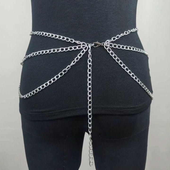 Metal chain cross decor o ring waist chain  | Festival Outfits Women
