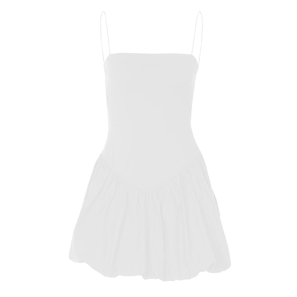 Ruched square neck solid cami mini dress  | Festival Outfits Women