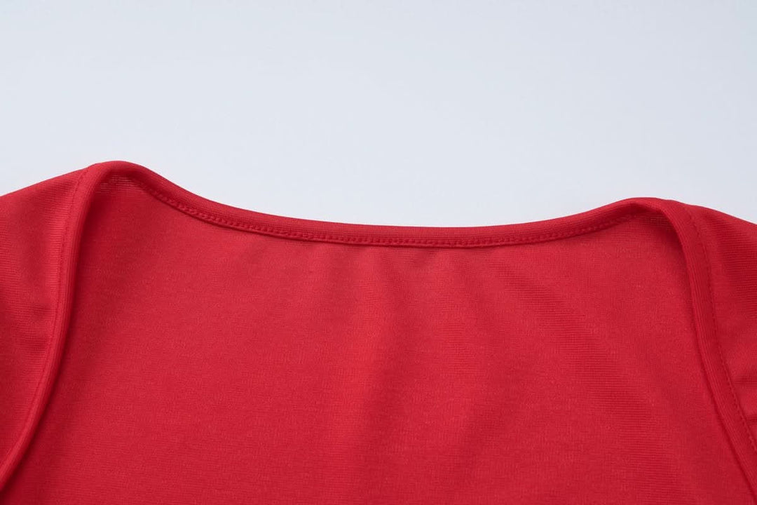 Long sleeve bowknot solid ruched mini dress  | Festival Outfits Women