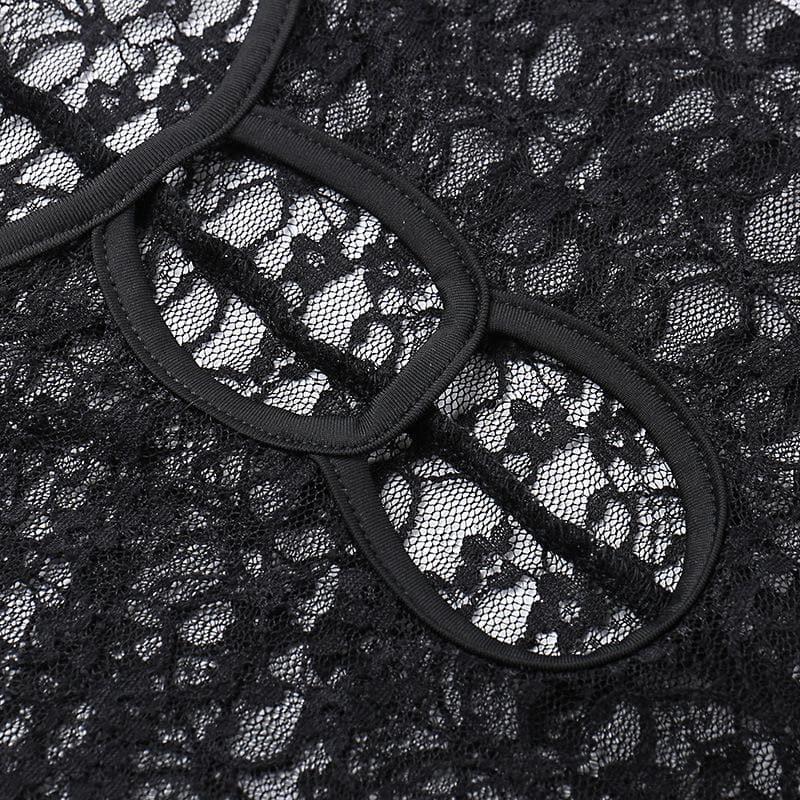 Kayan ado na mata masu kyau da na roba | V neck hollow out solid lace cami jumpsuit | Kayan ado na bikin mata