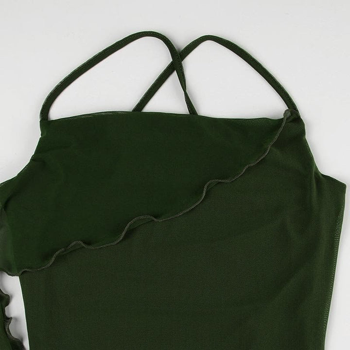 Rigar midi mara tsari mai kama da ta Ruffle | Kayan Biki na Mata