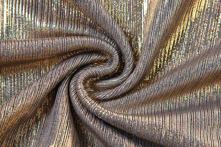Halter cowl neck metallic backless top  | Festival Outfits Women
