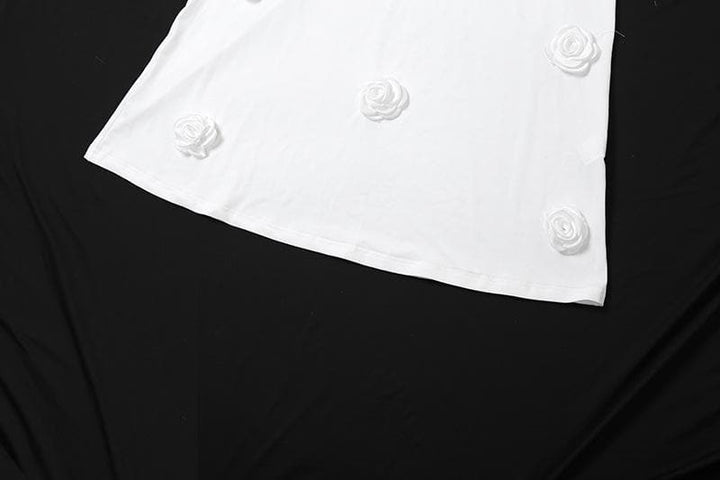 V neck flower applique cross back cami maxi dress  | Festival Outfits Women