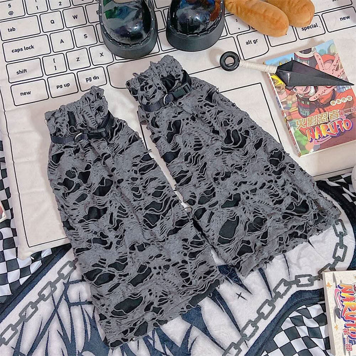 Hollow out cross decor leg warmer gloves  | Festival Outfits Women