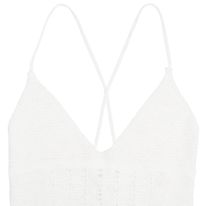 V neck knitted cross back backless cami mini skirt set  | Festival Outfits Women