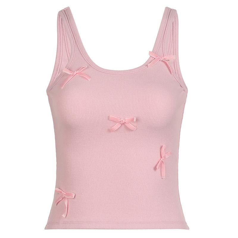 Rigar tanki mara baya mai kama da ta U neck bowknot | Kayan Biki na Mata