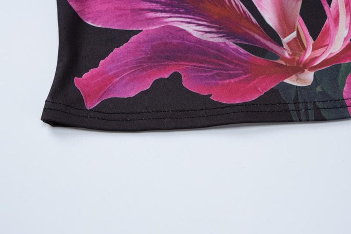 Siket ɗin siket na cami maxi mai siffar fure da wuya | Kayan Biki na Mata