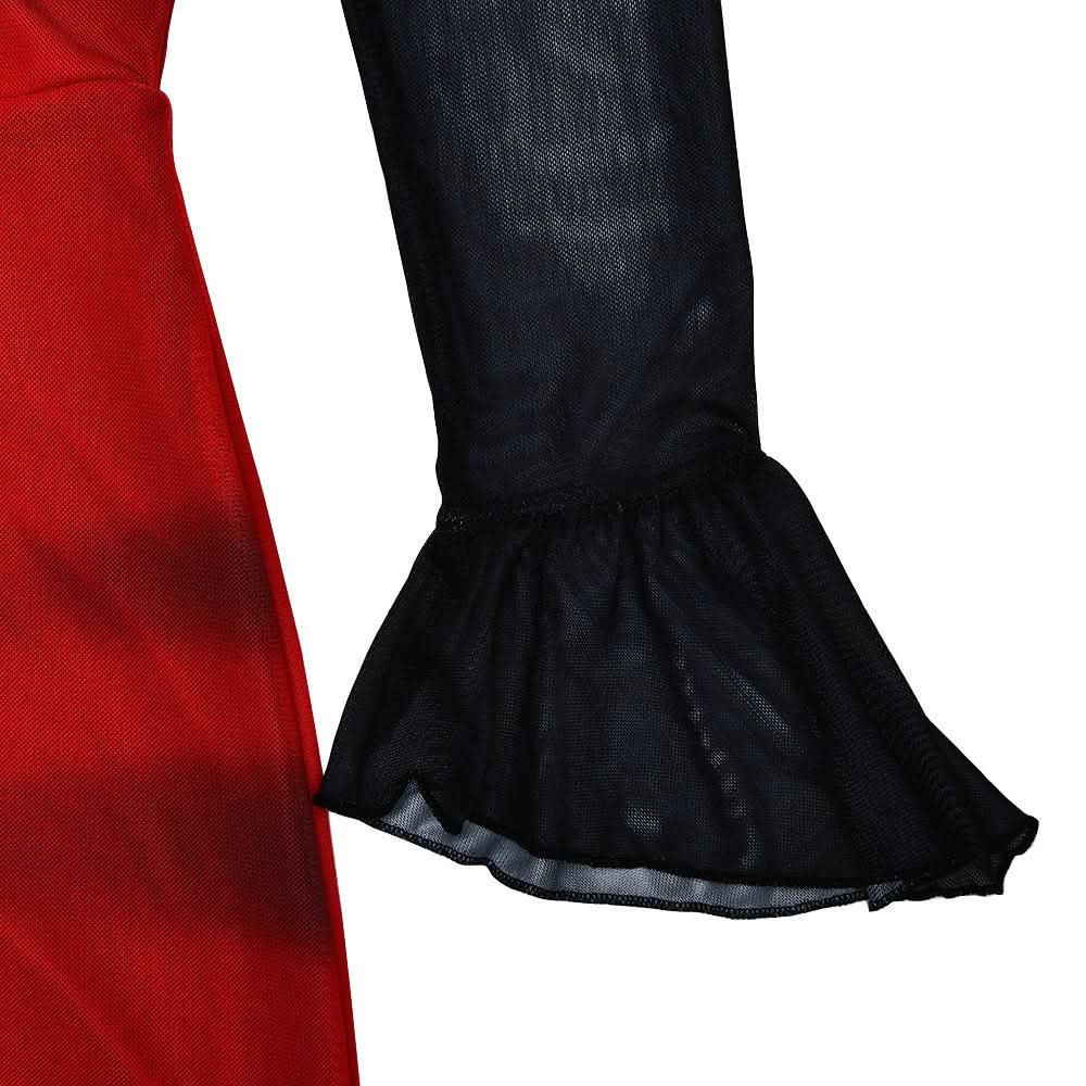 Long flared sleeve ruffle lace up mesh midi dress  | Festival Outfits Women