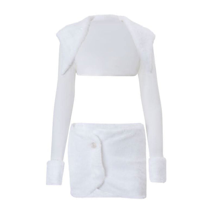 Fluffy A line button mini skirt  | Festival Outfits Women