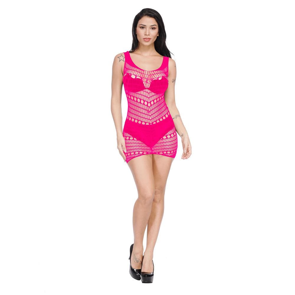 Net patchwork see through solid cami mini dress  | Festival Outfits Women
