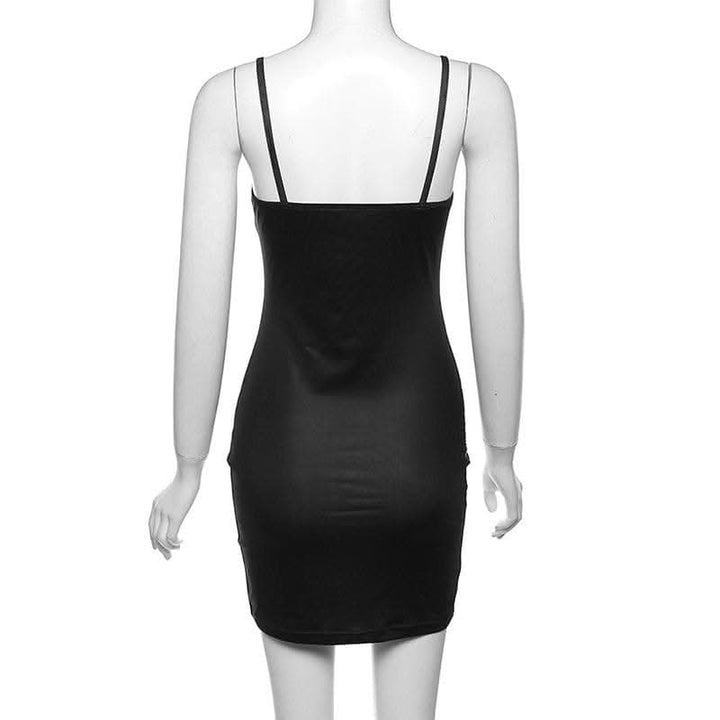 Contrast print sweetheart neck backless cami mini dress-final-sale  | Festival Outfits Women