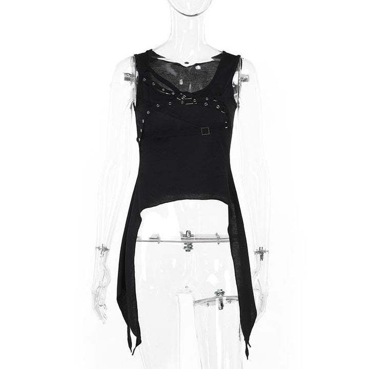 U neck cross front solid top  | Festival Outfits Women