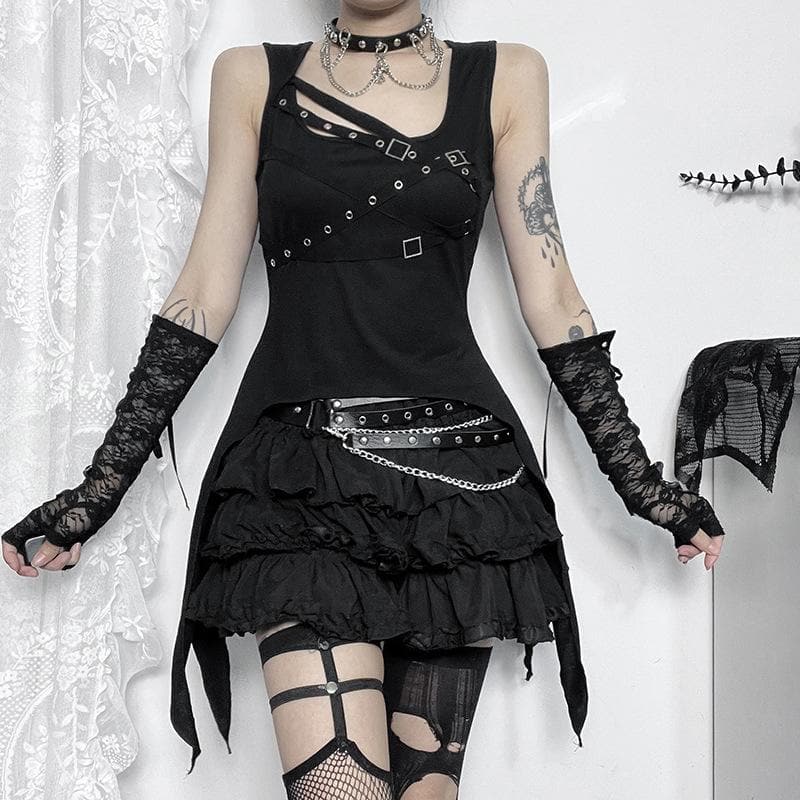U neck cross front solid top  | Festival Outfits Women