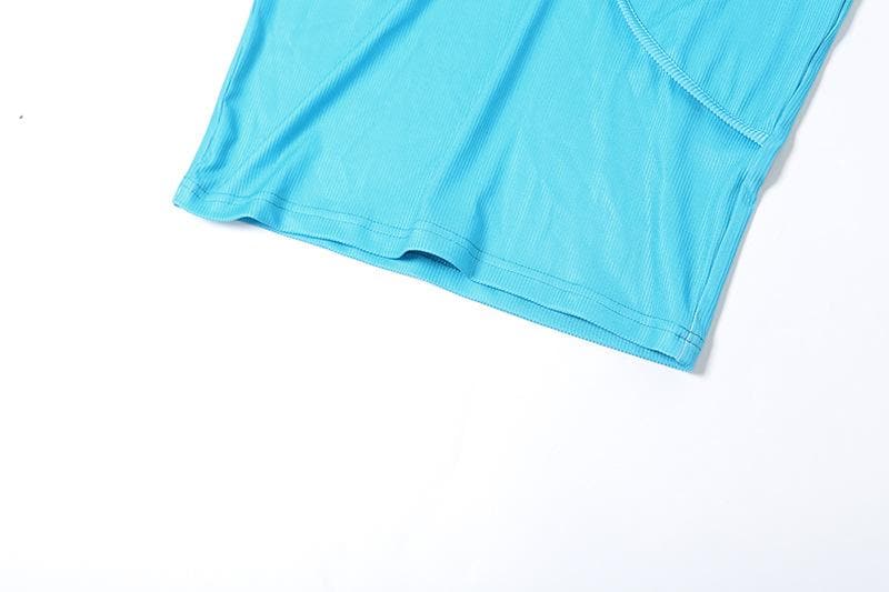 Rigar midi mai gajeren hannu mai kama da ta crewneck mai kama da wacce aka yanke | Kayan Biki na Mata