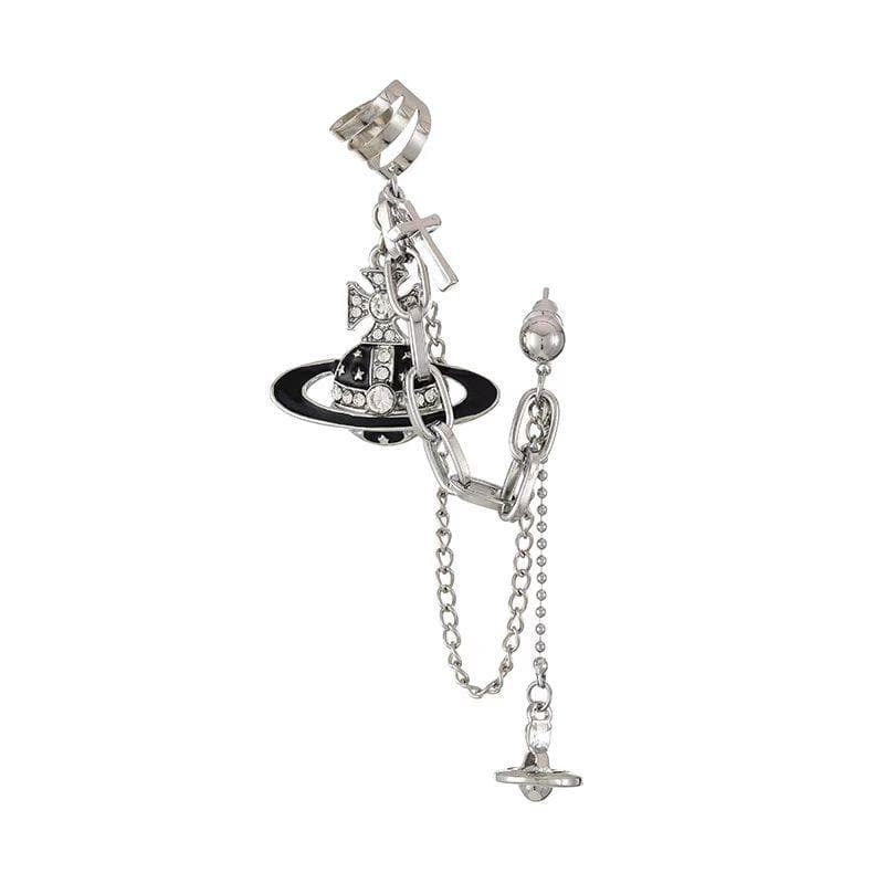 Planet cross o ring 1 piece drop earrings  | Festival Outfits Women