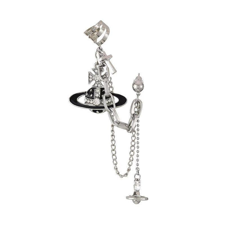 Planet cross o ring 1 piece drop earrings  | Festival Outfits Women