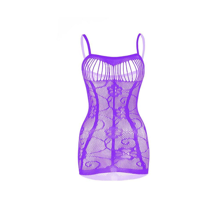 Lace hollow out solid cami cut out mini dress  | Festival Outfits Women