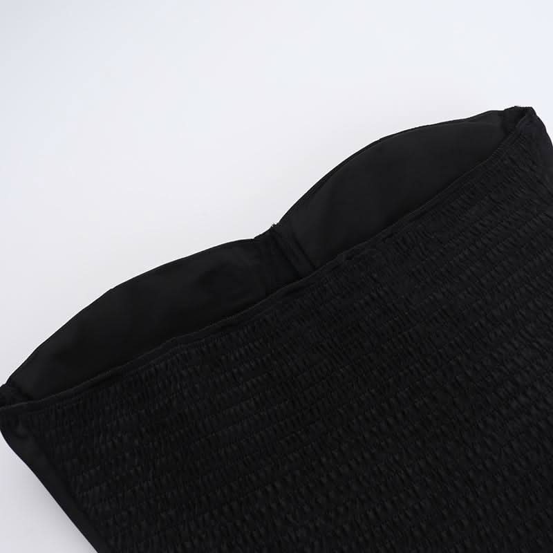 Sweetheart neck backless solid tube mini dress  | Festival Outfits Women