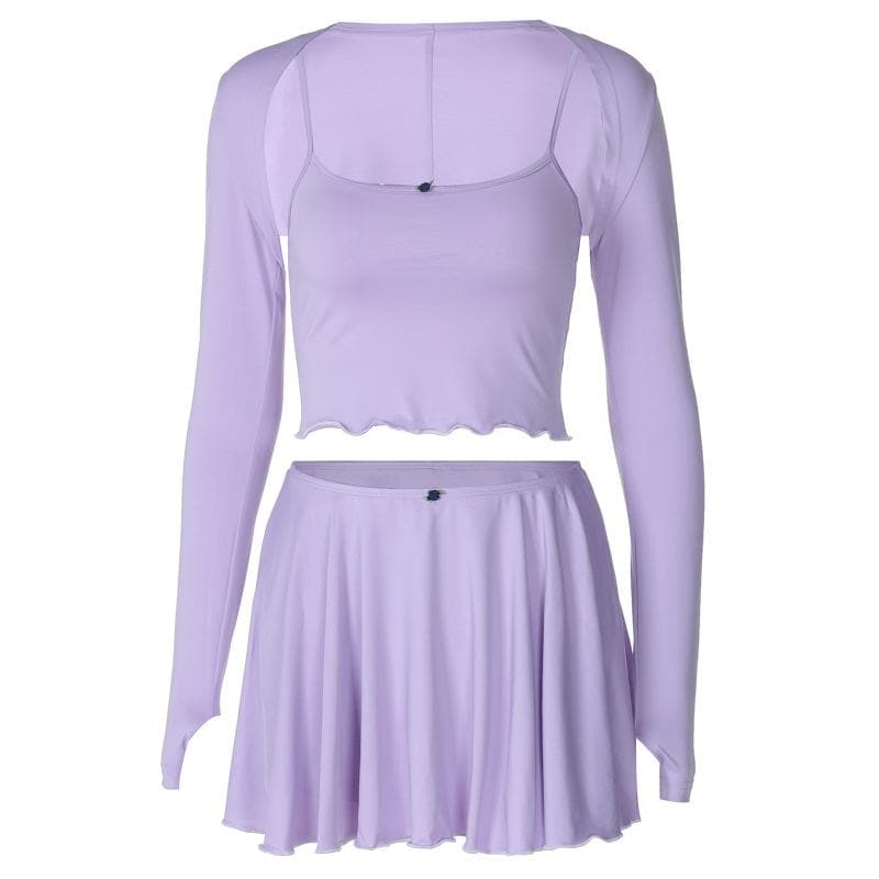 Safofin hannu masu dogon hannu da aka yi da wando mai guda 3 | Kayan Biki na Mata