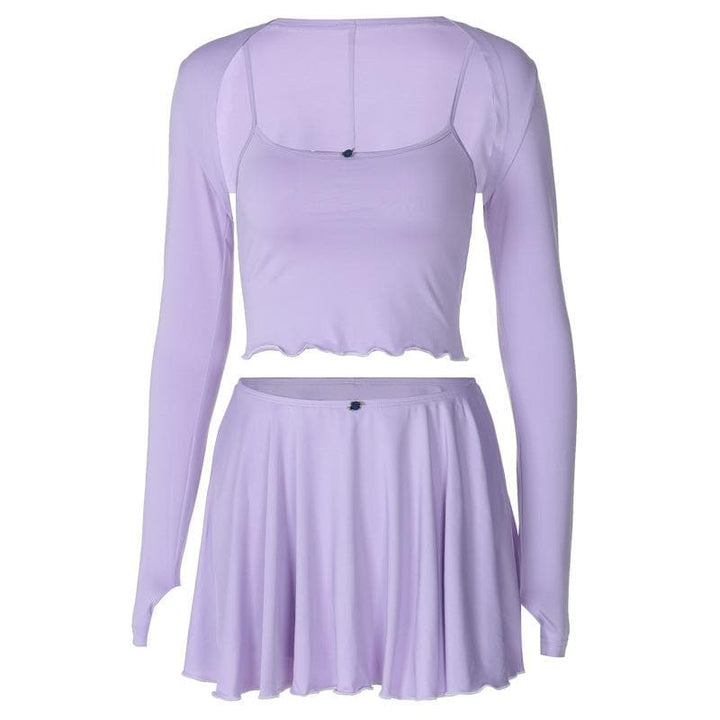 Safofin hannu masu dogon hannu da aka yi da wando mai guda 3 | Kayan Biki na Mata