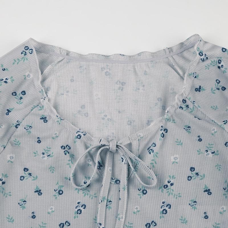 Rigunan da aka yi da ribbed mai gajeren hannu | Kayan Biki na Mata