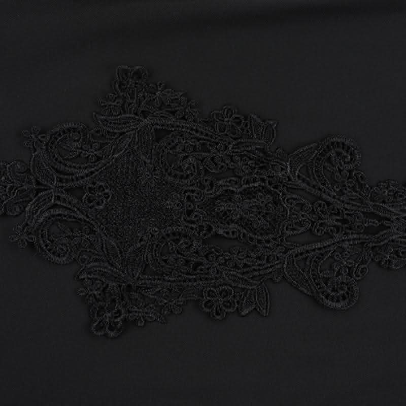 Hoodie long sleeve lace hem embroidery hollow out cut out mini dress-final-sale  | Festival Outfits Women