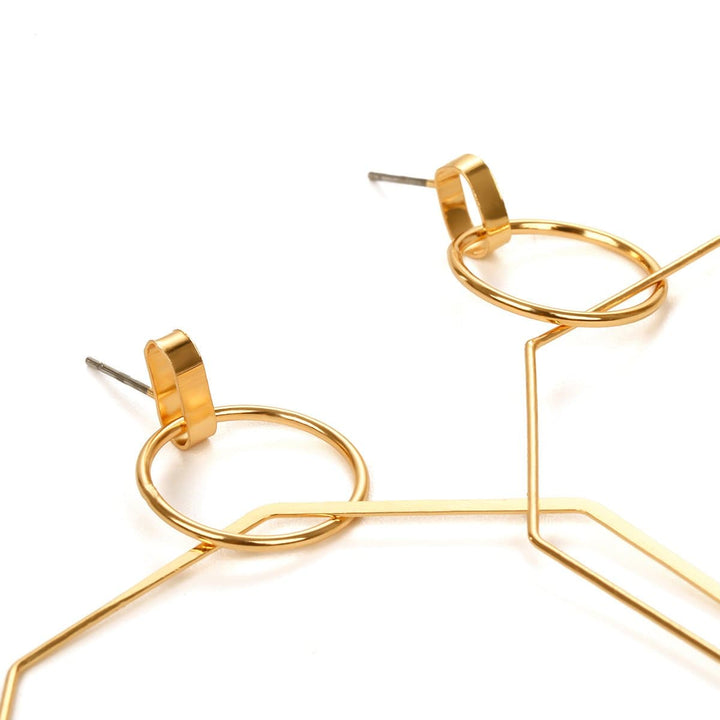 Octagon layered solid stud earrings  | Festival Outfits Women