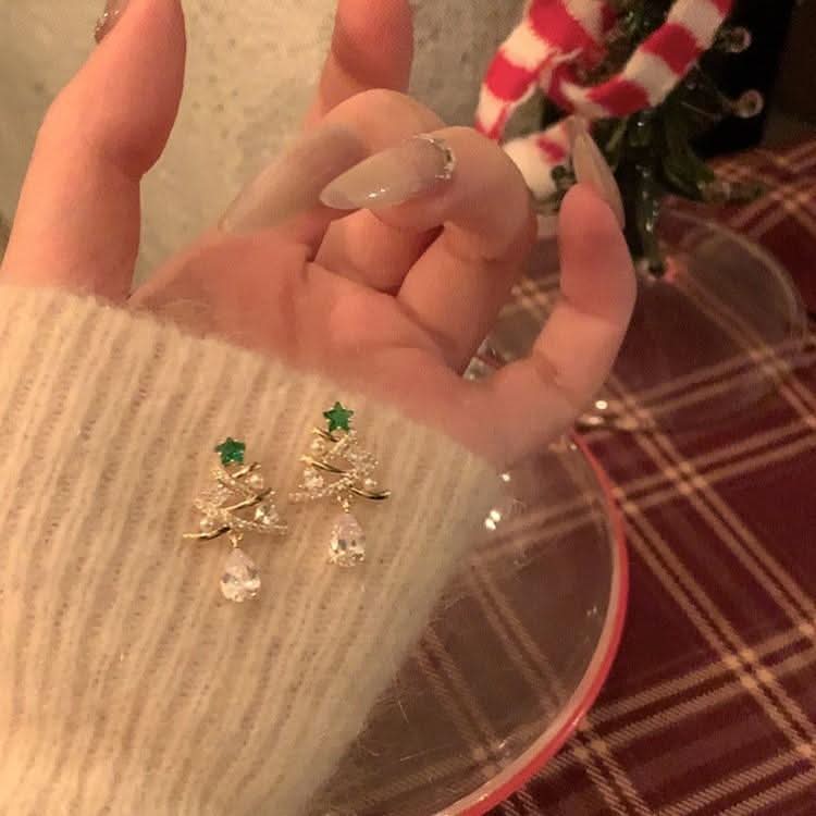 Bowknot pendant christmas tree decor drop earrings  | Festival Outfits Women