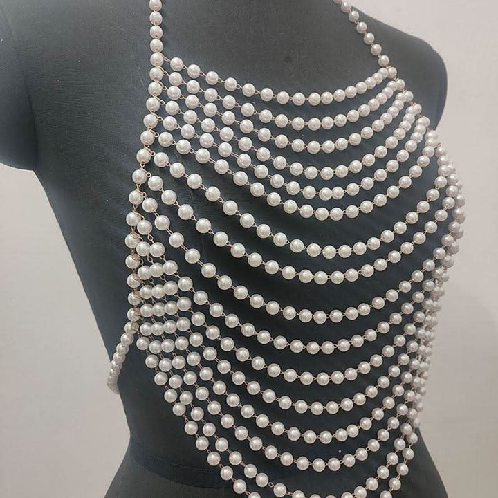 Halter backless beaded hollow out cut out top  | Festival Outfits Women