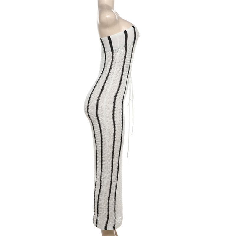 Knitted cross front tube maxi dress-final-sale  | Festival Outfits Women