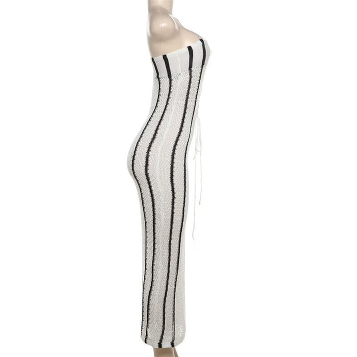Knitted cross front tube maxi dress-final-sale  | Festival Outfits Women