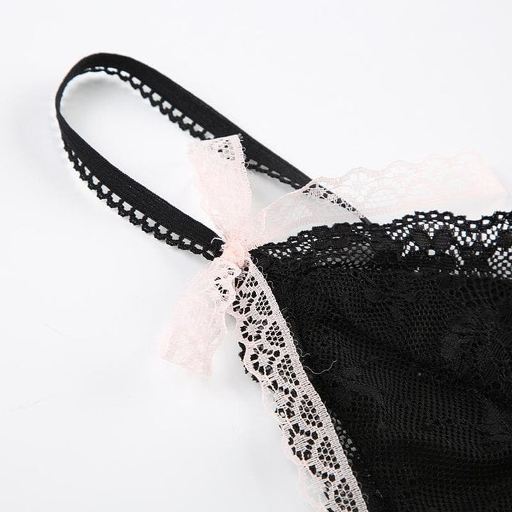 Tsohuwar riga mai laushi ta Bowknot v neck lace | Kayan Biki na Mata