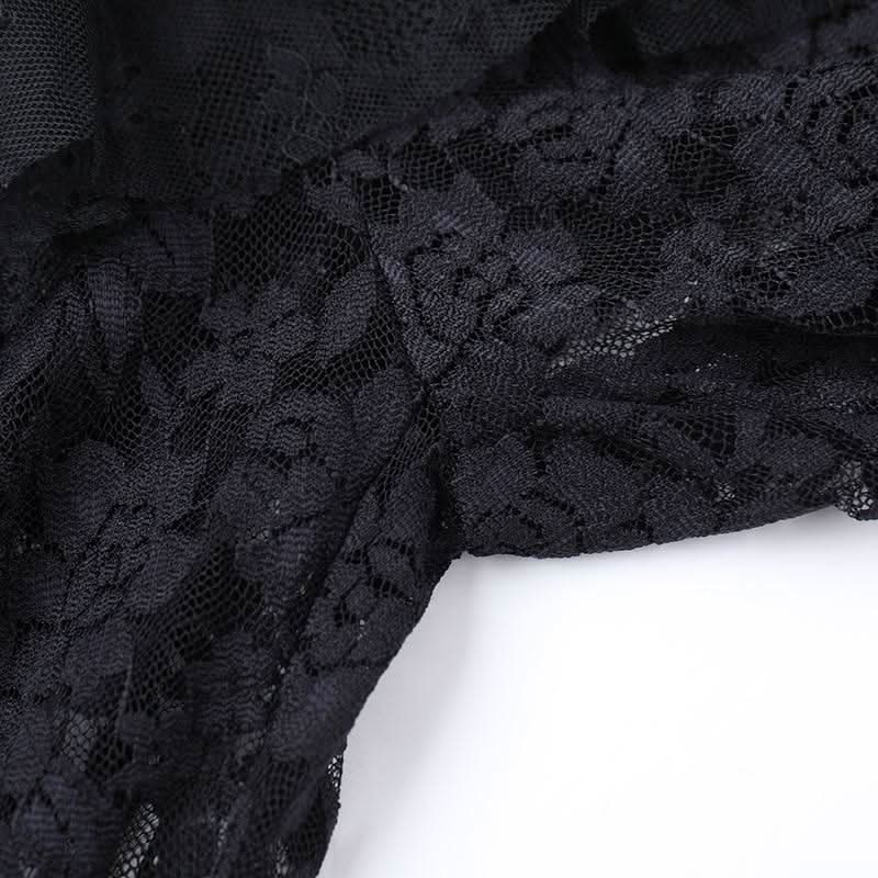 Ruffle lace buckle irregular medium rise pant  | Festival Outfits Women