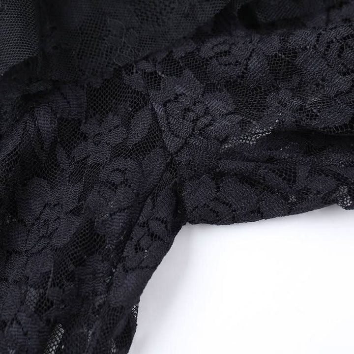 Ruffle lace buckle irregular medium rise pant  | Festival Outfits Women