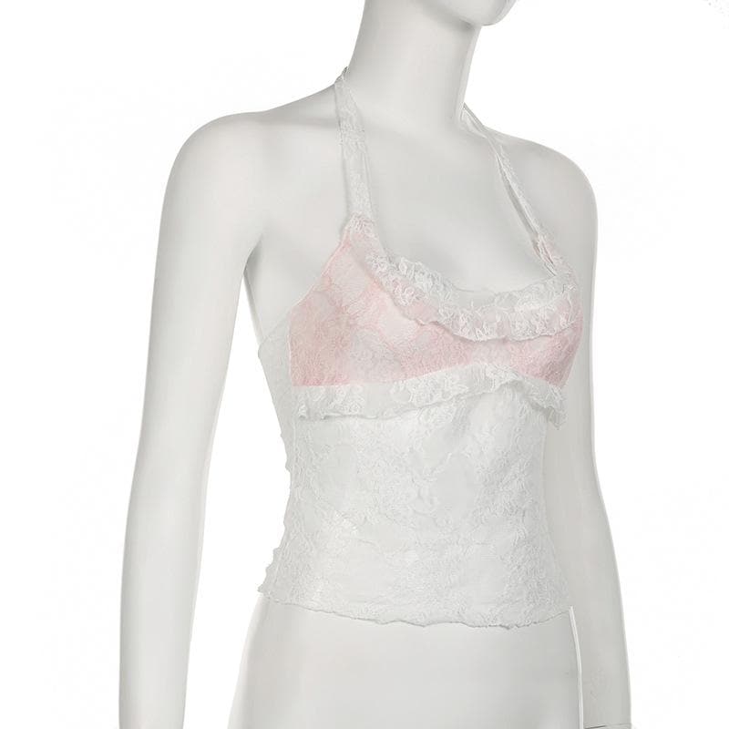 Tufafin Ruffle na Halter U neck lace | Kayan Biki na Mata