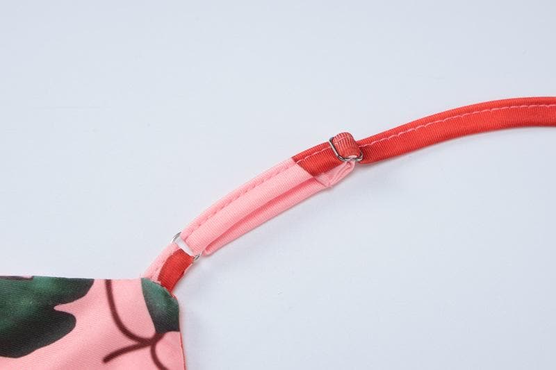 Rigar midi mai kama da ta cami mai kama da ta u wacce aka buga da wuyan fure | Kayan bikin mata