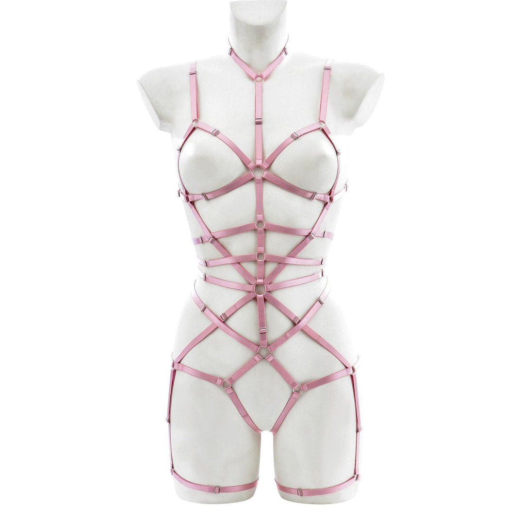 Halter solid o ring hollow out harness  | Festival Outfits Women