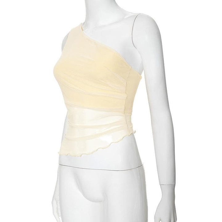 Rigar raga mai kauri da kafada ɗaya mara hannu | Kayan Biki na Mata