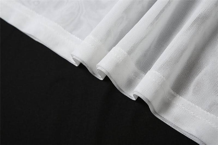 Ruched mesh solid maxi dress  | Festival Outfits Women