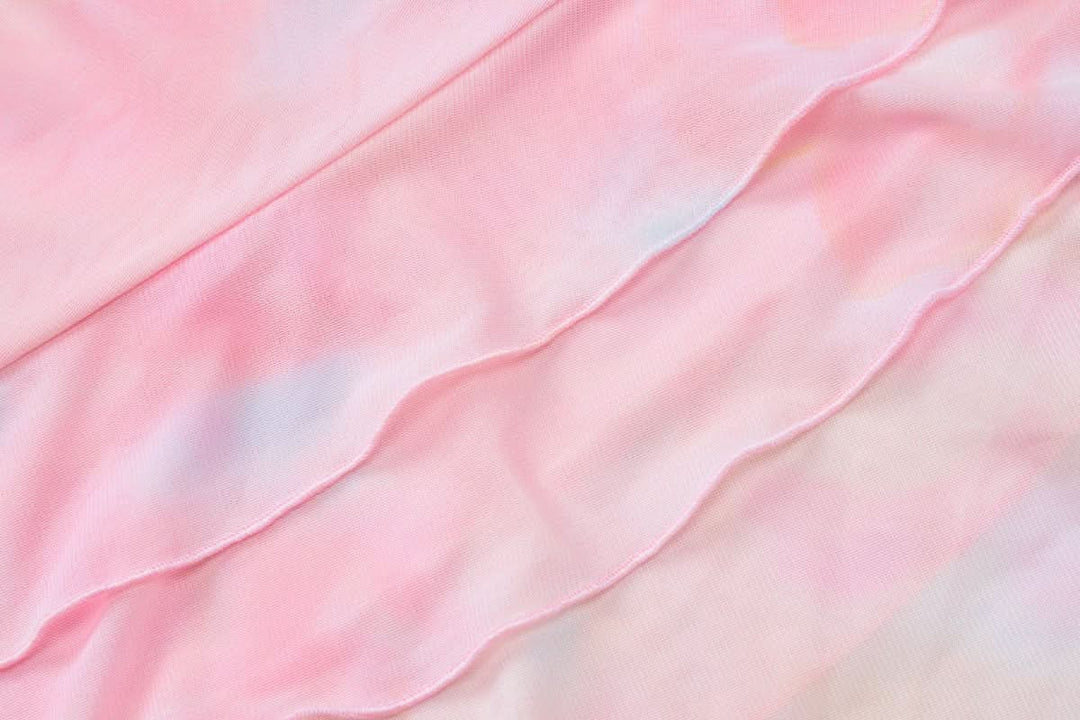 Halter flower applique ruffle backless slit maxi dress-final-sale