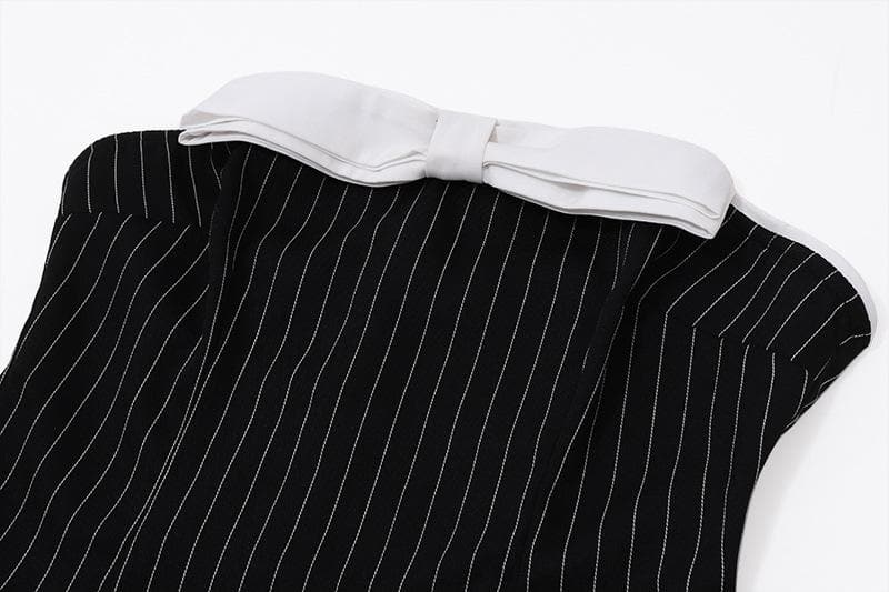 Riga mai tsini mai tsayi mai tsayi da aka yi da maxi mai kauri da aka yi da Bowknot | Kayan Biki na Mata