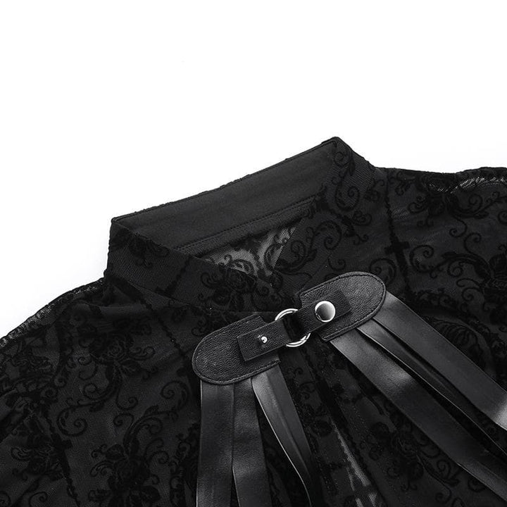 Long flared puff sleeve button shrug top  | Festival Outfits Women