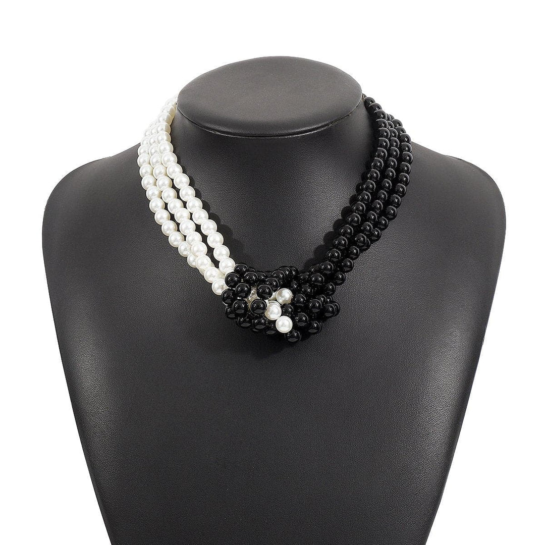 Layered beaded faux pearl necklace  | Festival Outfits Women