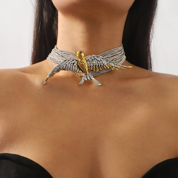 Layered swallow decor choker necklace  | Festival Outfits Women
